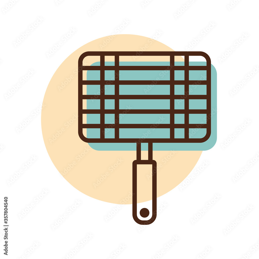 Barbecue, grill steel grid vector icon Barbecue, grill steel grid vector icon