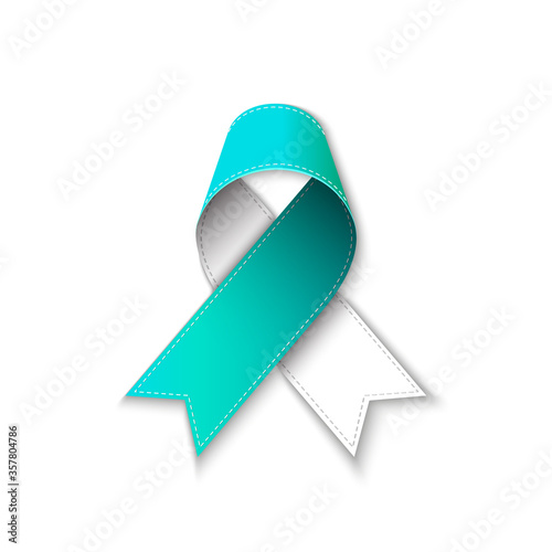 symbol of cervical cancer teal and