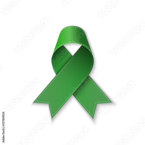 Kelly Green ribbon symbol Vector ill