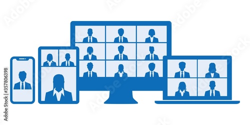 Business person having a video chat