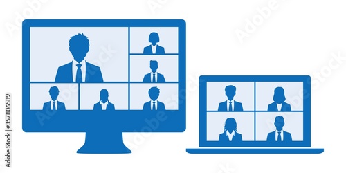 Business person having a video chat