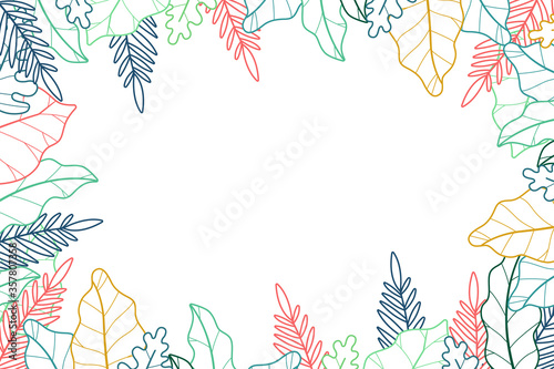 Vector plant and leaves background.