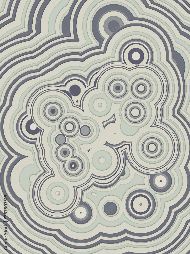 Modern radio waves pattern abstract background. 3d render digital illustration