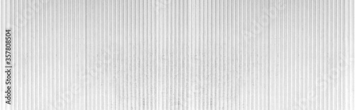 Panorama of White Corrugated metal texture surface or galvanize steel background © torsakarin