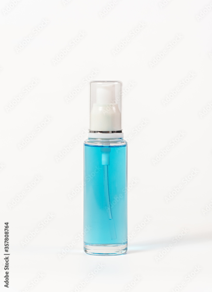 Blue alcohol with white indenter