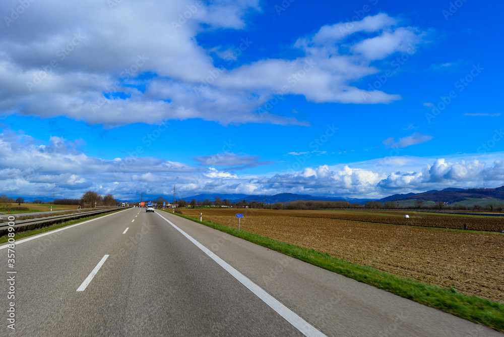 Fototapeta premium BAB 5 Basel Richtung Freiburg