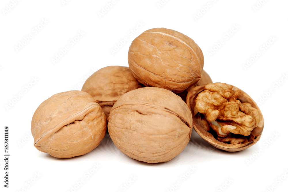 walnut isolated on white background walnut isolated on white background