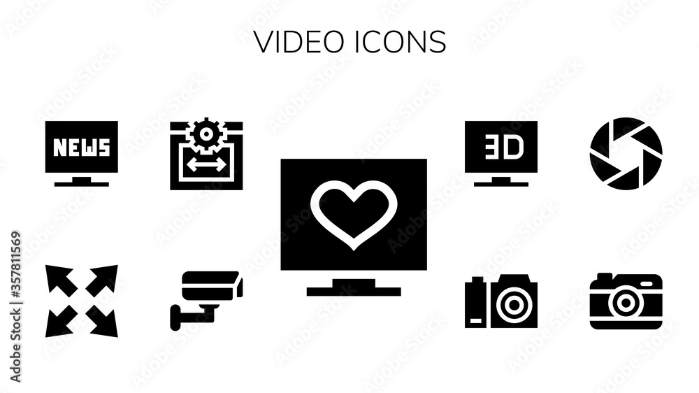 video icon set