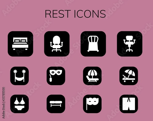 Modern Simple Set of rest Vector filled Icons