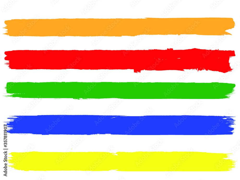 Grunge Paint Roller . Vector brush Stroke . Distressed banner . Black stripes isolated. paintbrush collection . Modern Textured shape . Dry border in Black . Bulge lines