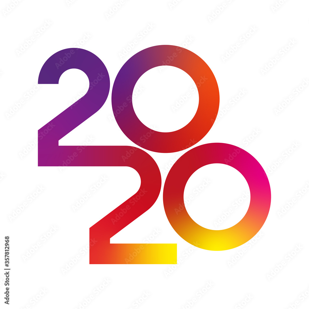 Happy New Year 2020 background. Greeting card Fonts flyer. Color of date 2020 new year view from above banner. Celebrate brochure icon Happy New Year 2020 background. Greeting card Fonts flyer. Color of date 2020 new year view from above banner. Celebrate brochure icon