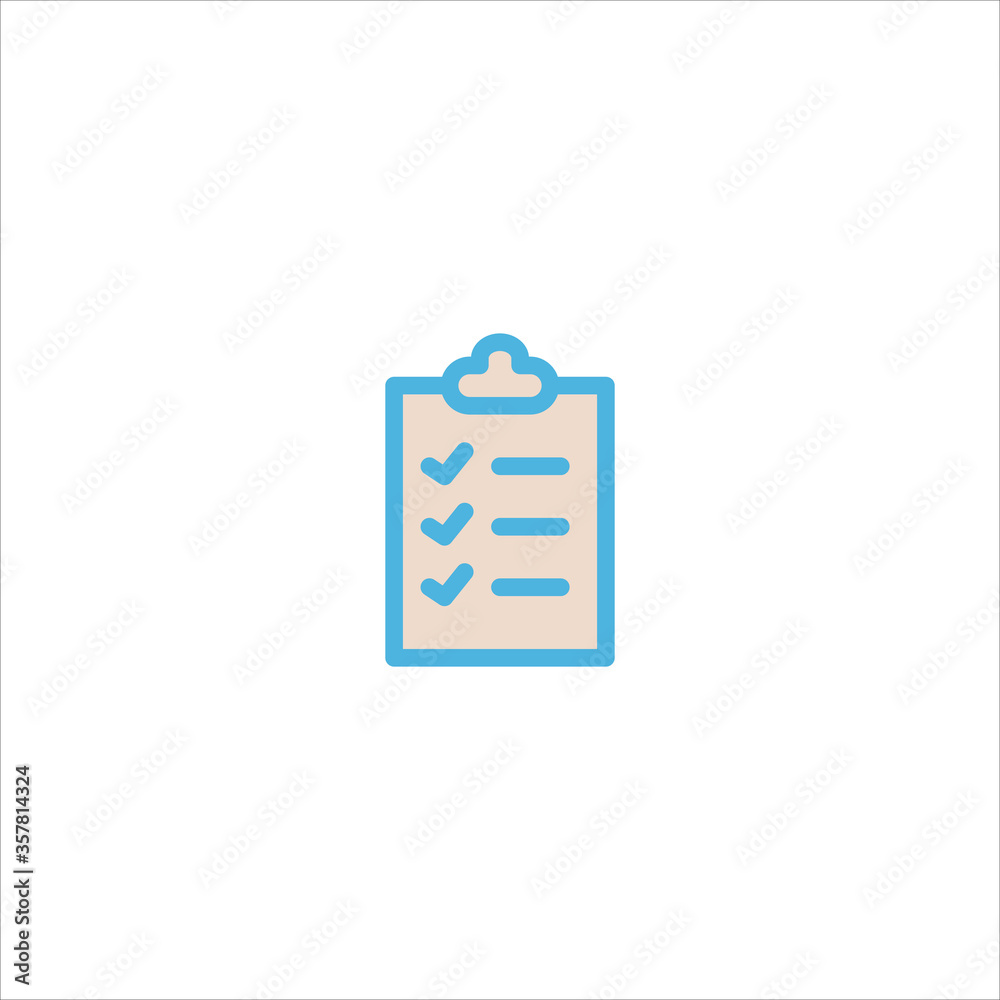 paper clipboard icon flat vector logo design trendy