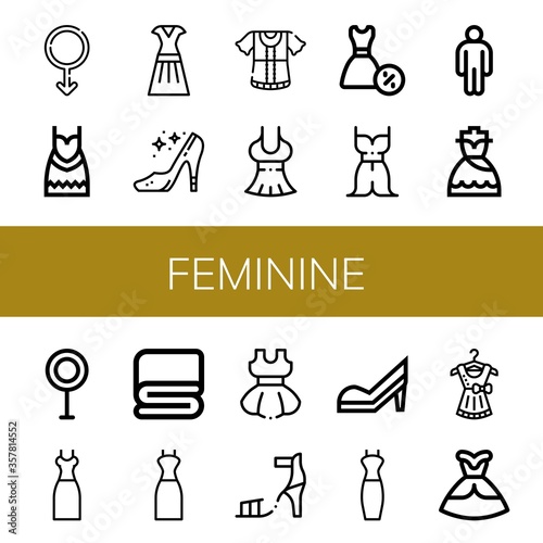 feminine icon set
