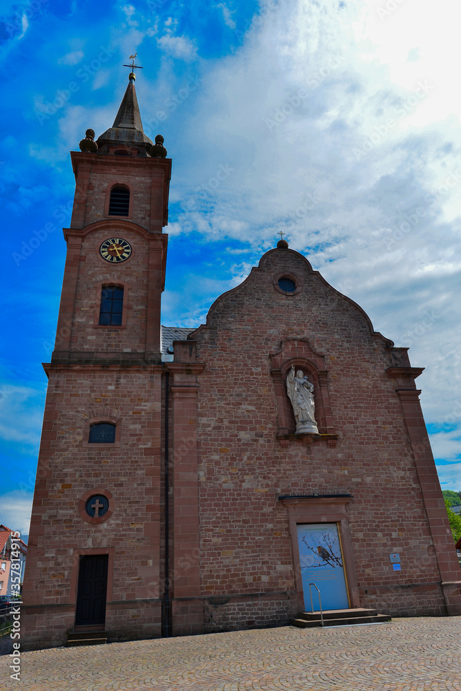 St. Johannes Nepomuk Kirche  in Kassel-Biebergemünd / Main-Kinzig-Kreis - Hessen