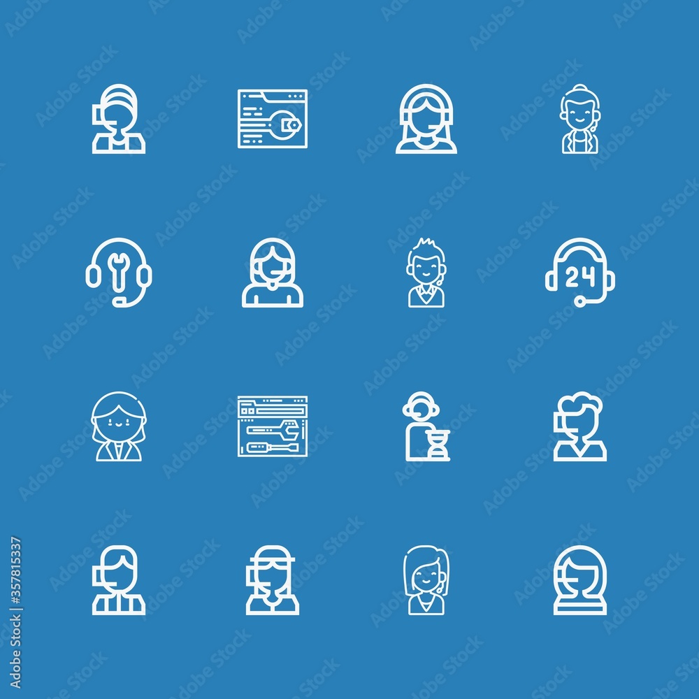 Editable 16 telemarketing icons for web and mobile Editable 16 telemarketing icons for web and mobile