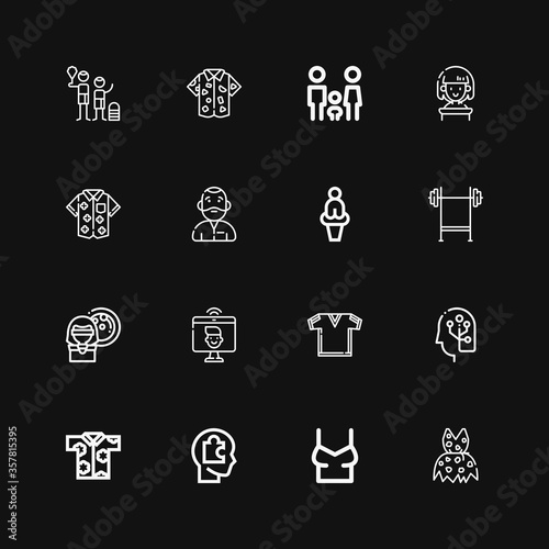 Editable 16 men icons for web and mobile