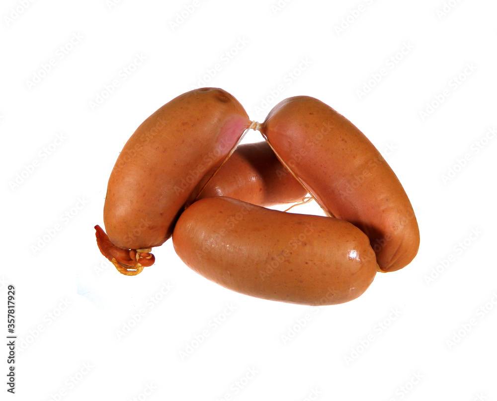 sausage isolated on white background sausage isolated on white background
