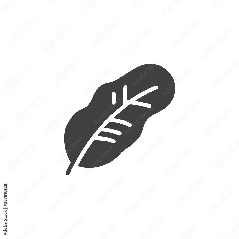 Tropical tree leaf vector icon. filled flat sign for mobile concept and web design. Palm leaf glyph icon. Symbol, logo illustration. Vector graphics Tropical tree leaf vector icon. filled flat sign for mobile concept and web design. Palm leaf glyph icon. Symbol, logo illustration. Vector graphics