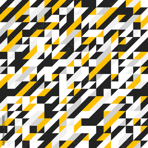 Mosaic seamless pattern, geometric chaotic tiling vector background for wallpapers, wrapping paper or website backgrounds.