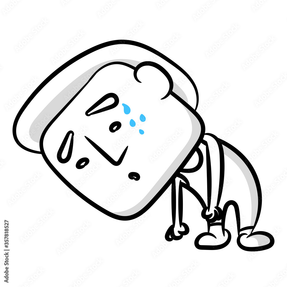 White man cartoon confused scene vector isolated on a white background White man cartoon confused scene vector isolated on a white background