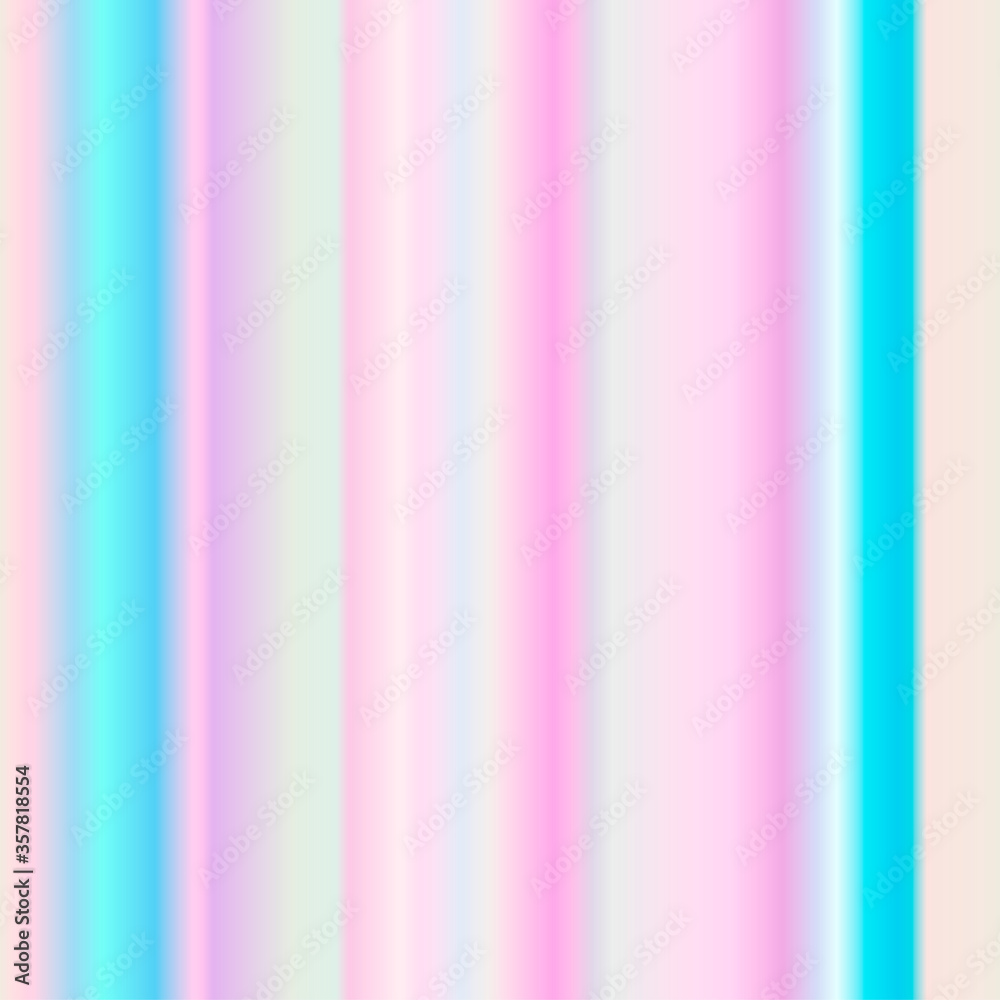 Seamless gradient striped light pattern. Pink, purple, blue blurry lines background. Vertical gentle pastel color strips. Vector illustration for wallpaper, web, wrapping paper, baby shower party