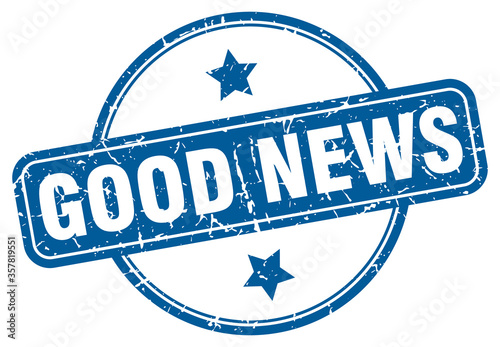 good news grunge stamp. good news round vintage stamp