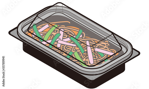 持ち帰りのスパゲティーナポリタン弁当