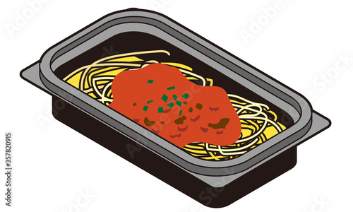 持ち帰りのミートソーススパゲティ弁当