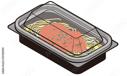 持ち帰りのミートソーススパゲティ弁当