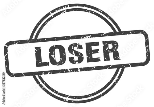 loser grunge stamp. loser round vintage stamp
