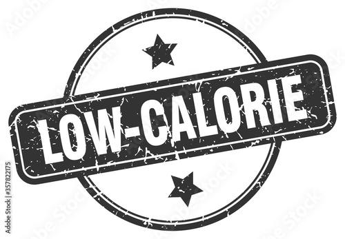 low-calorie grunge stamp. low-calorie round vintage stamp