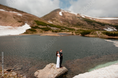 Wedding couples photoshoot in beautiful carpathian mountains