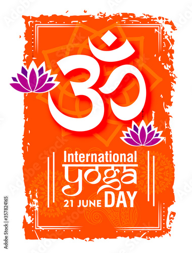 International Yoga day 21 june web banner EPS10 vector.Meditation Practice Yoga Colorful Fitness Concept. Vector illustration
