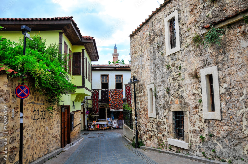  Old town (Kaleici) in Antalya, Turkey.
