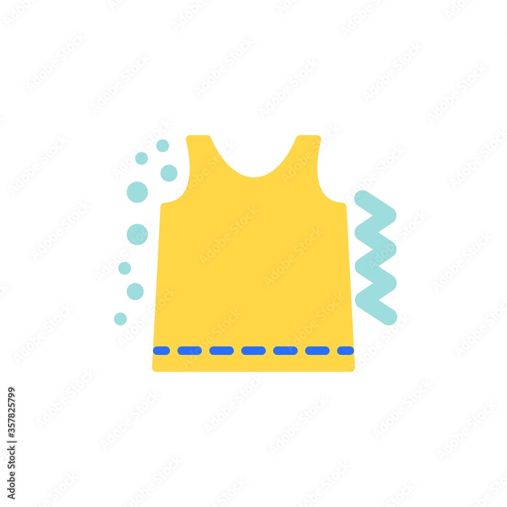 Sleeveless shirt flat icon, vector sign, summer blouse colorful pictogram isolated on white. Symbol, logo illustration. Flat style design Sleeveless shirt flat icon, vector sign, summer blouse colorful pictogram isolated on white. Symbol, logo illustration. Flat style design