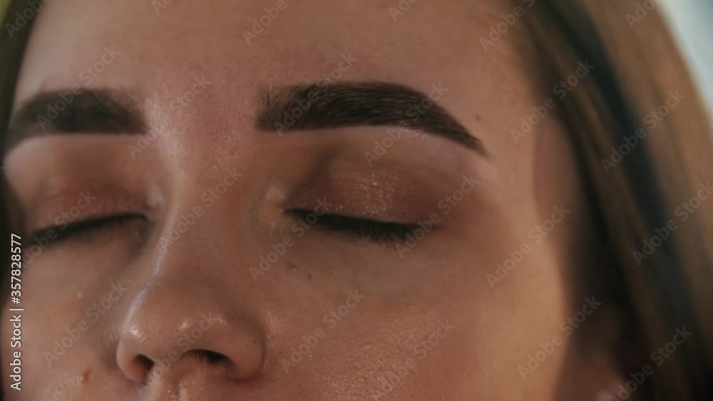 Brow master brushing finished tinted eyebrows Brow master brushing finished tinted eyebrows