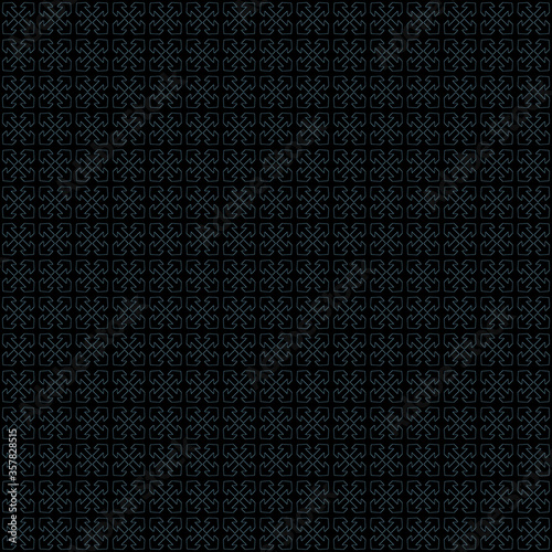 Wallpaper Mural Bright border effect illustration, with repetitive geometric shapes covering the minimal black background. Web design, wallpaper, digital graphics, packaging, objects and artistic decorations. Torontodigital.ca
