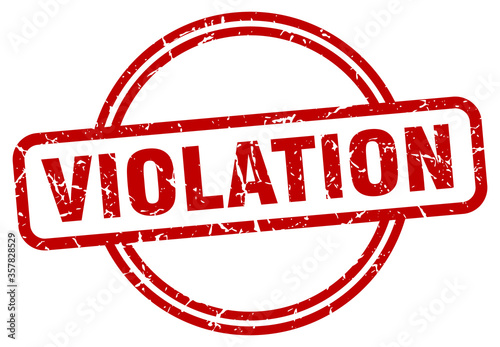 violation grunge stamp. violation round vintage stamp