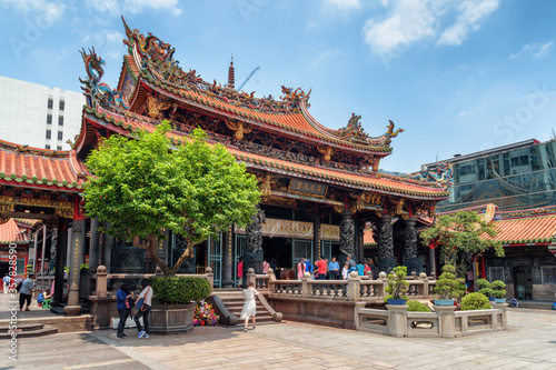 Amazing view of Mengjia Longshan Temple in Taipei, Taiwan