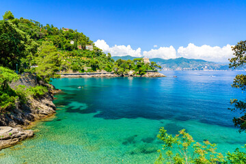 Papier peint photo Ligurie Baie de Paraggi près de Portofino  © Simon Dannhauer