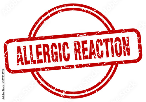 allergic reaction grunge stamp. allergic reaction round vintage stamp