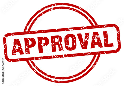 approval grunge stamp. approval round vintage stamp
