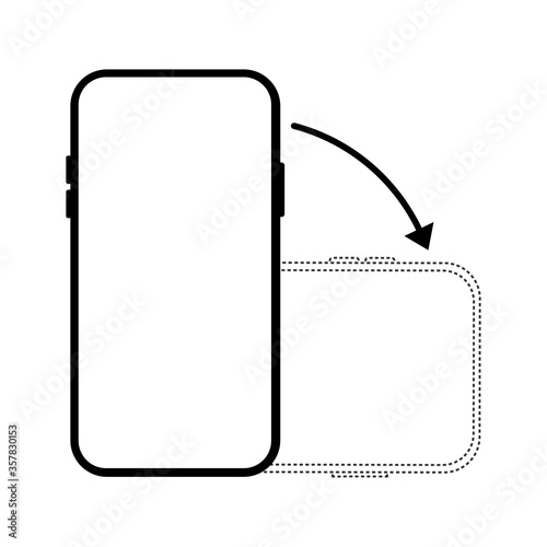 Rotate smartphone isolated icon. Device rotation symbol. Turn your device.