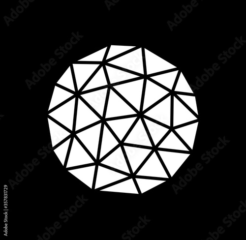 Circle polygonal geometric figure.