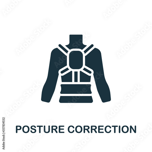 Posture Correction icon. Simple element from trauma rehabilitation collection. Creative Posture Correction icon for web design, templates, infographics and more