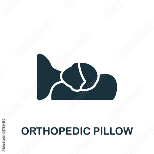 Orthopedic Pillow icon. Simple element from trauma rehabilitation collection. Creative Orthopedic Pillow icon for web design, templates, infographics and more