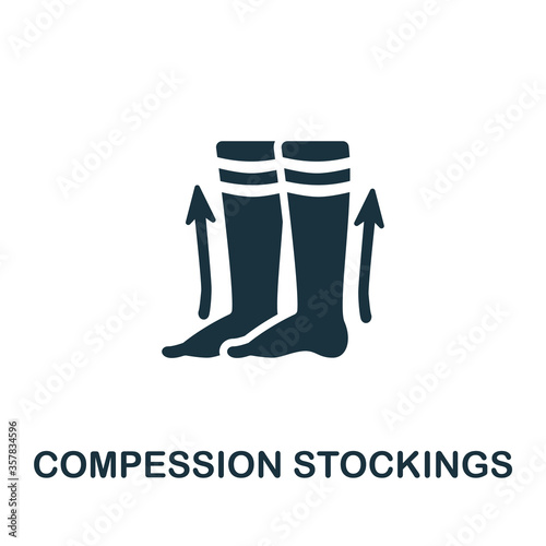 Compression Stockings icon. Simple element from trauma rehabilitation collection. Creative Compression Stockings icon for web design, templates, infographics and more