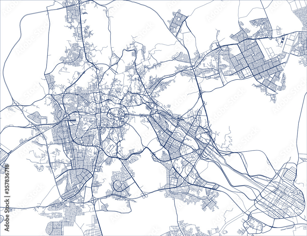 Fototapeta premium map of the city of Mecca, Saudi Arabia