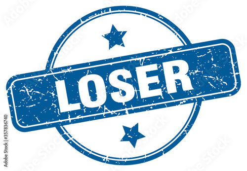 loser grunge stamp. loser round vintage stamp