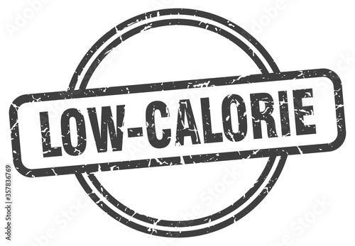 low-calorie grunge stamp. low-calorie round vintage stamp